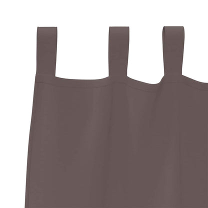 Blackout Curtains with Rings 2 pcs Dark Brown 245 x 140 cm