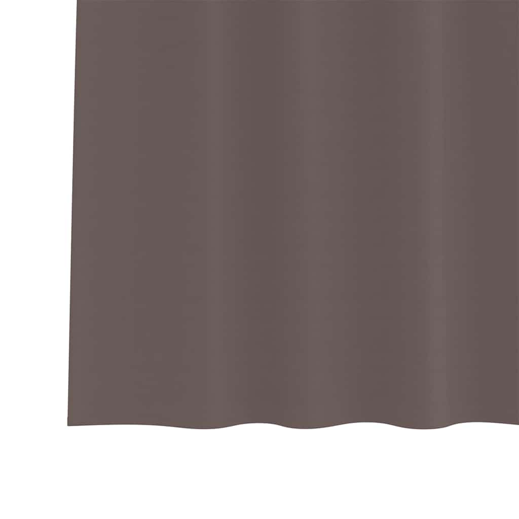Blackout Curtains with Rings 2 pcs Dark Brown 260 x 140 cm