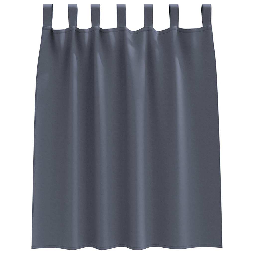 Blackout Curtains with Rings 2 pcs Anthracite 140 x 140 cm