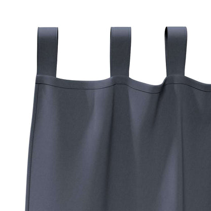 Blackout Curtains with Rings 2 pcs Anthracite 175 x 140 cm