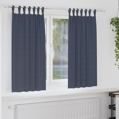 Blackout Curtains with Rings 2 pcs Anthracite 175 x 140 cm