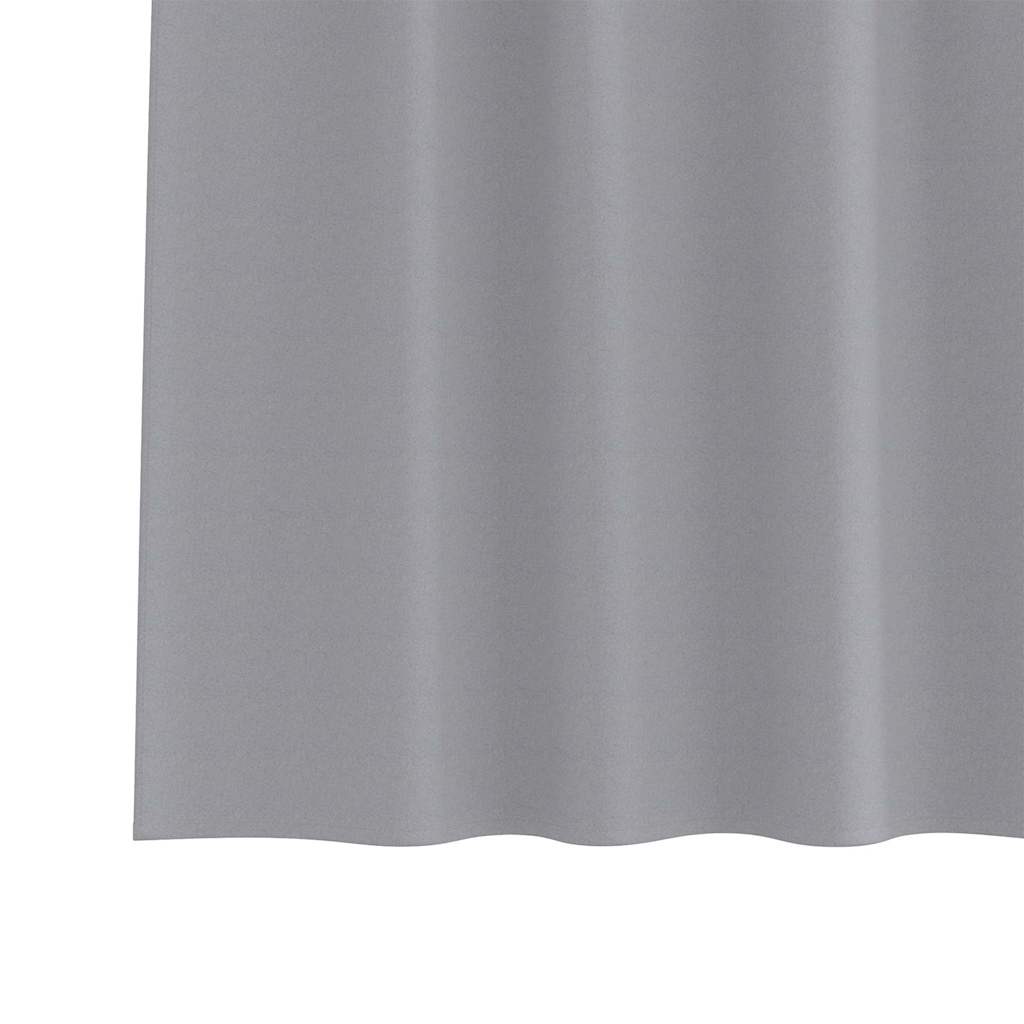 Blackout Curtains with Rings 2 pcs Light Grey 140 x 140 cm
