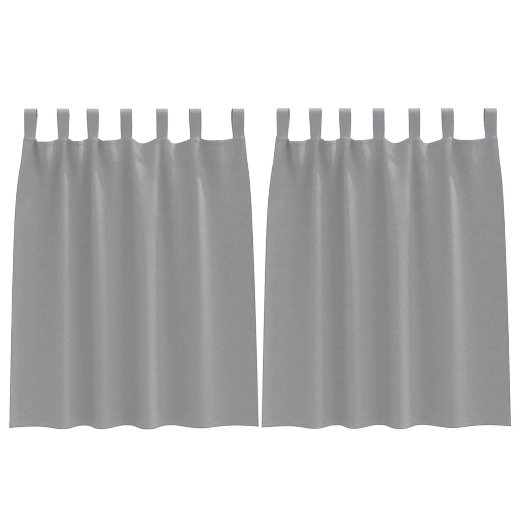 Blackout Curtains with Rings 2 pcs Light Grey 140 x 140 cm