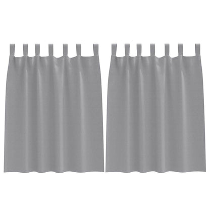 Blackout Curtains with Rings 2 pcs Light Grey 140 x 140 cm