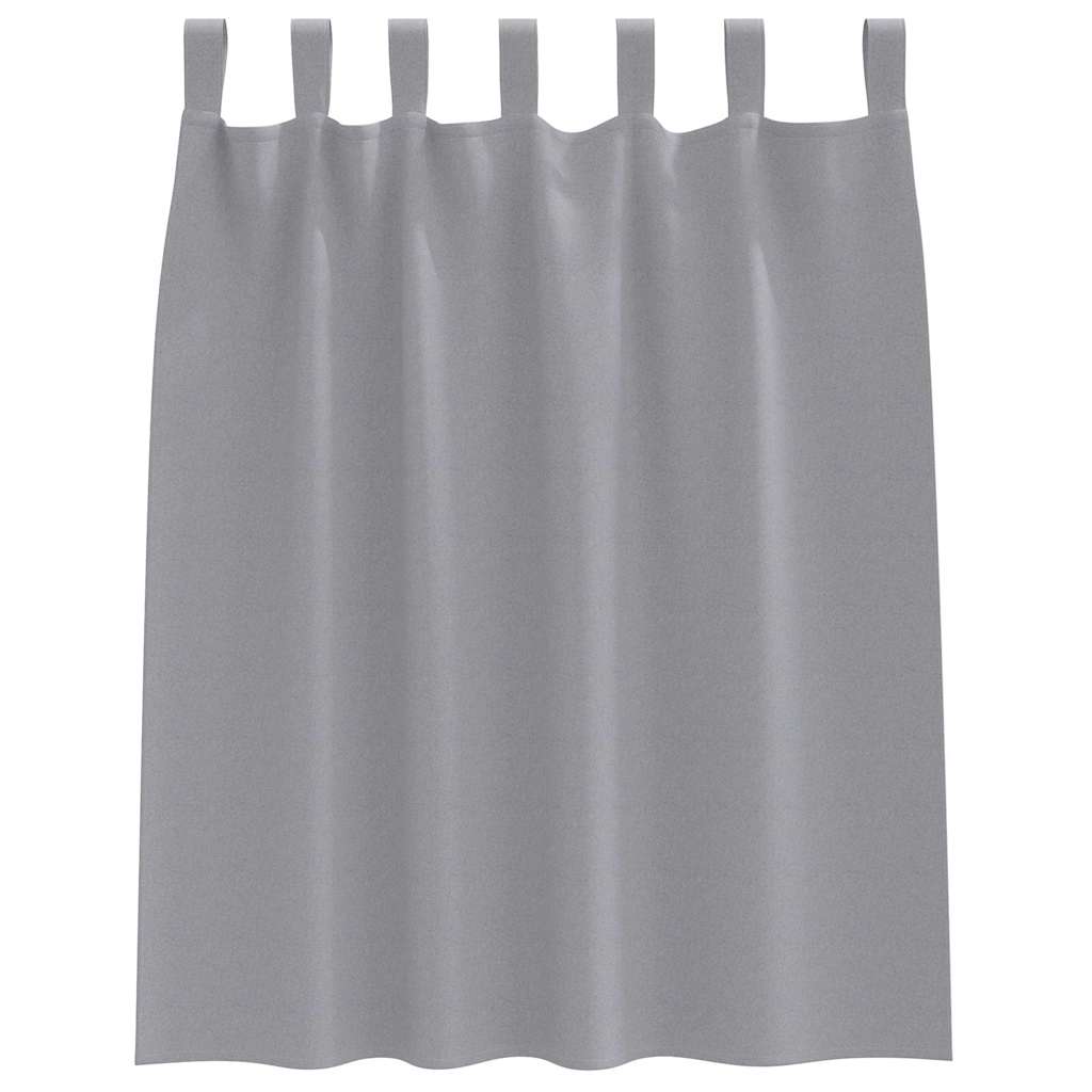 Blackout Curtains with Rings 2 pcs Light Grey 140 x 140 cm
