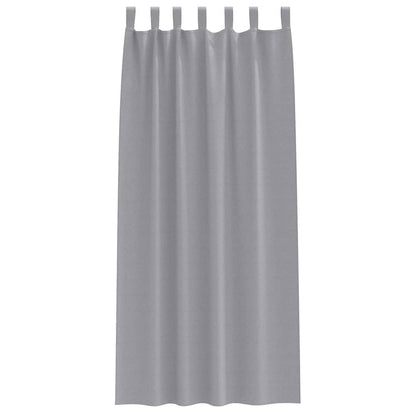 Blackout Curtains with Rings 2 pcs Light Grey 245 x 140 cm