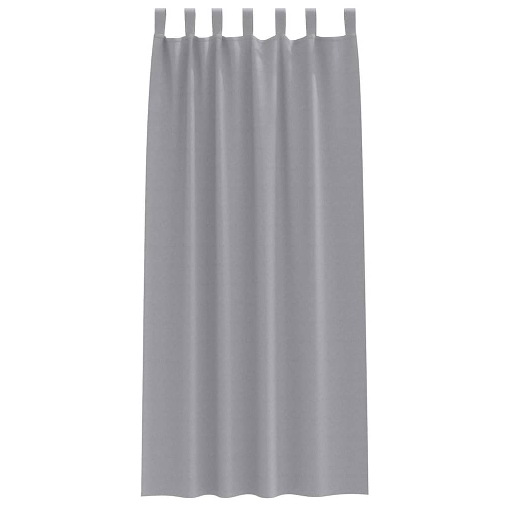 Blackout Curtains with Rings 2 pcs Light Grey 260 x 140 cm