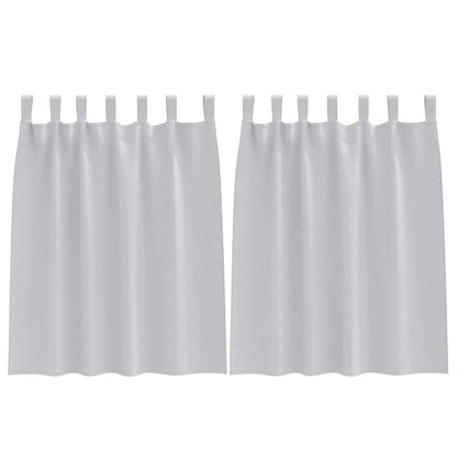 Blackout Curtains with Rings 2 pcs Light Grey 140 x 140 cm