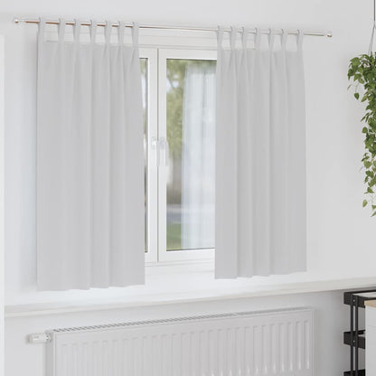 Blackout Curtains with Rings 2 pcs Pale Grey 175 x 140 cm