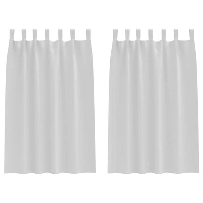 Blackout Curtains with Rings 2 pcs Pale Grey 175 x 140 cm