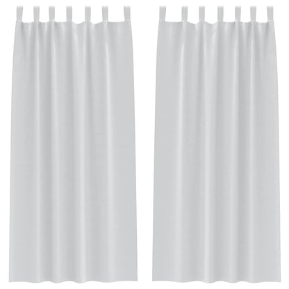 Blackout Curtains with Rings 2 pcs Pale Grey 245 x 140 cm