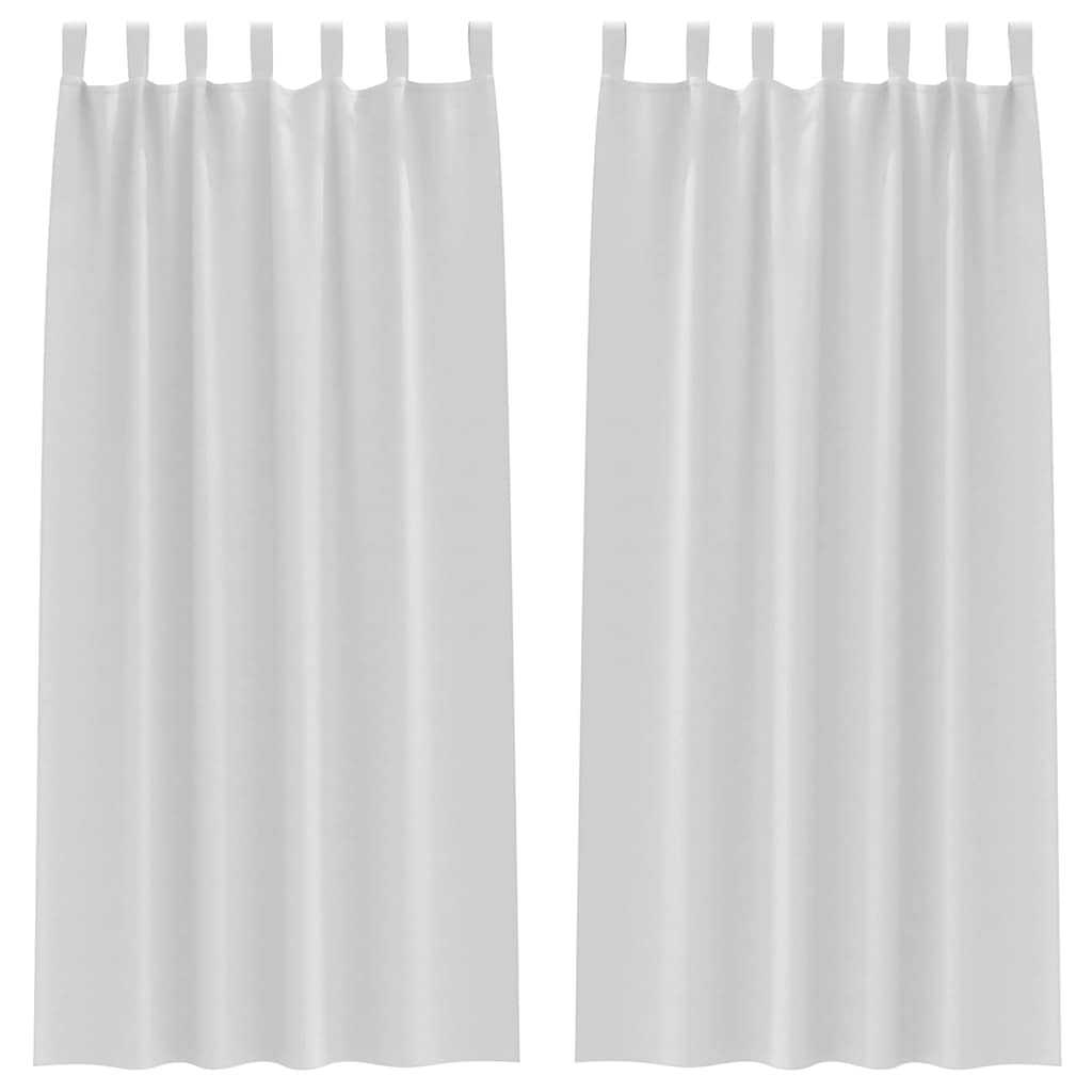 Blackout Curtains with Rings 2 pcs Pale Grey 260 x 140 cm