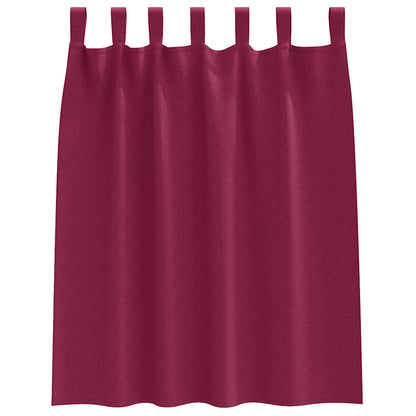 Blackout Curtains with Rings 2 pcs Wine Red 140 x 140 cm