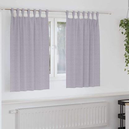 Blackout Curtains with Rings 2 pcs Metal Grey 140 x 140 cm