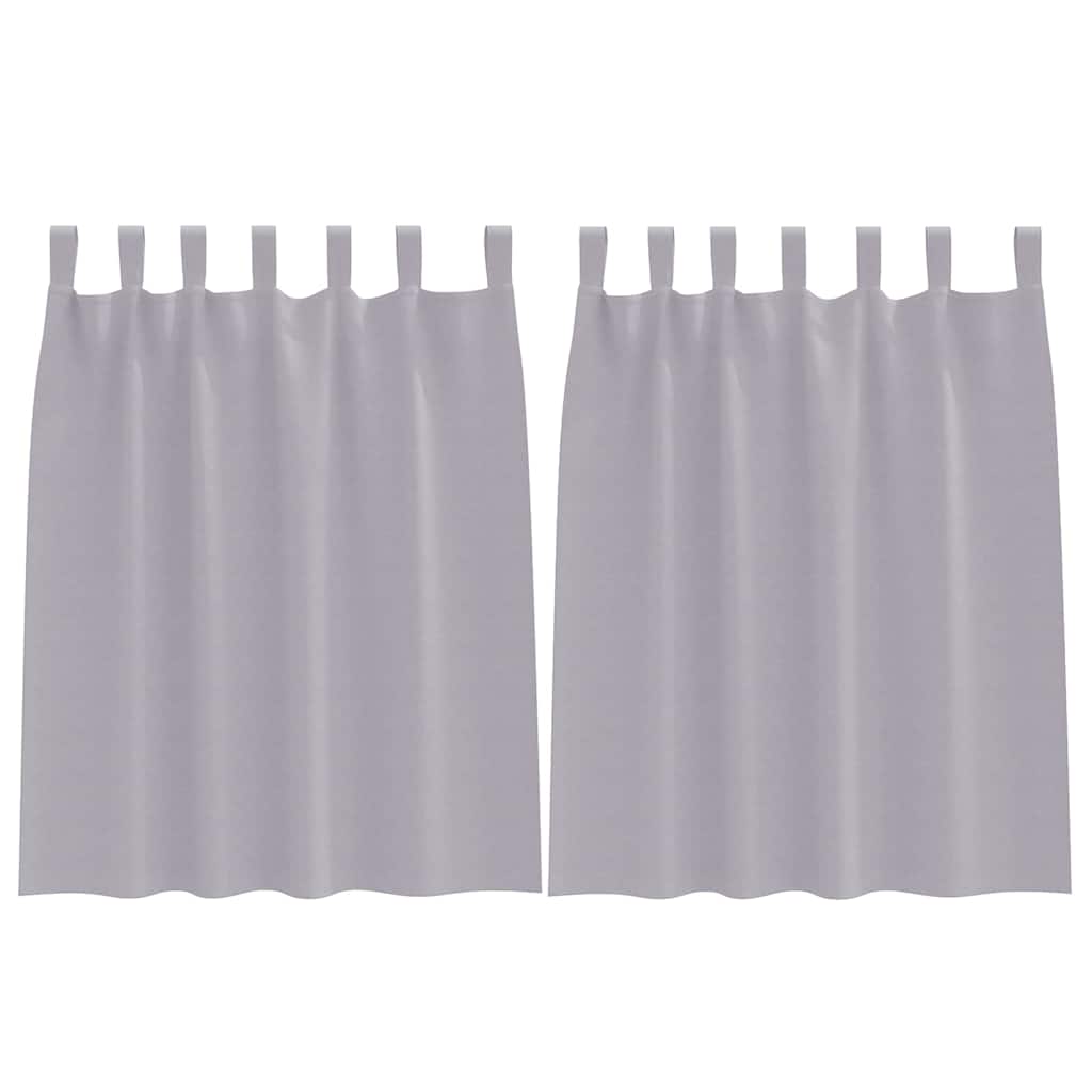 Blackout Curtains with Rings 2 pcs Metal Grey 140 x 140 cm