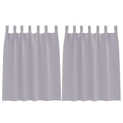 Blackout Curtains with Rings 2 pcs Metal Grey 140 x 140 cm