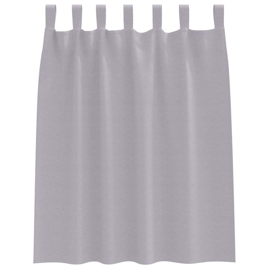 Blackout Curtains with Rings 2 pcs Metal Grey 140 x 140 cm