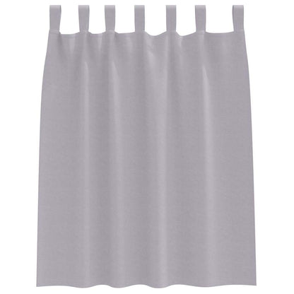 Blackout Curtains with Rings 2 pcs Metal Grey 140 x 140 cm