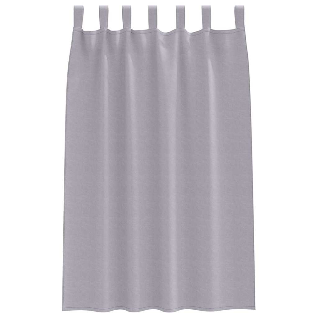 Blackout Curtains with Rings 2 pcs Metal Grey 175 x 140 cm