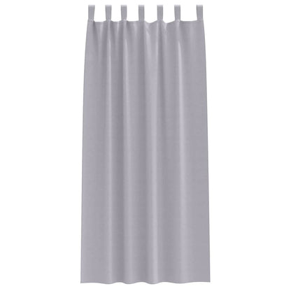 Blackout Curtains with Rings 2 pcs Metal Grey 245 x 140 cm
