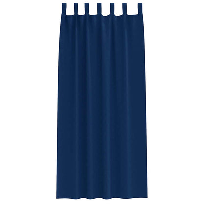 Blackout Curtains with Rings 2 pcs Dark Blue 245 x 140 cm