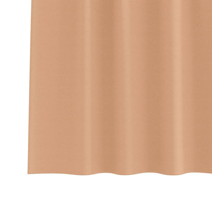 Blackout Curtains with Rings 2 pcs Light Brown 175 x 140 cm