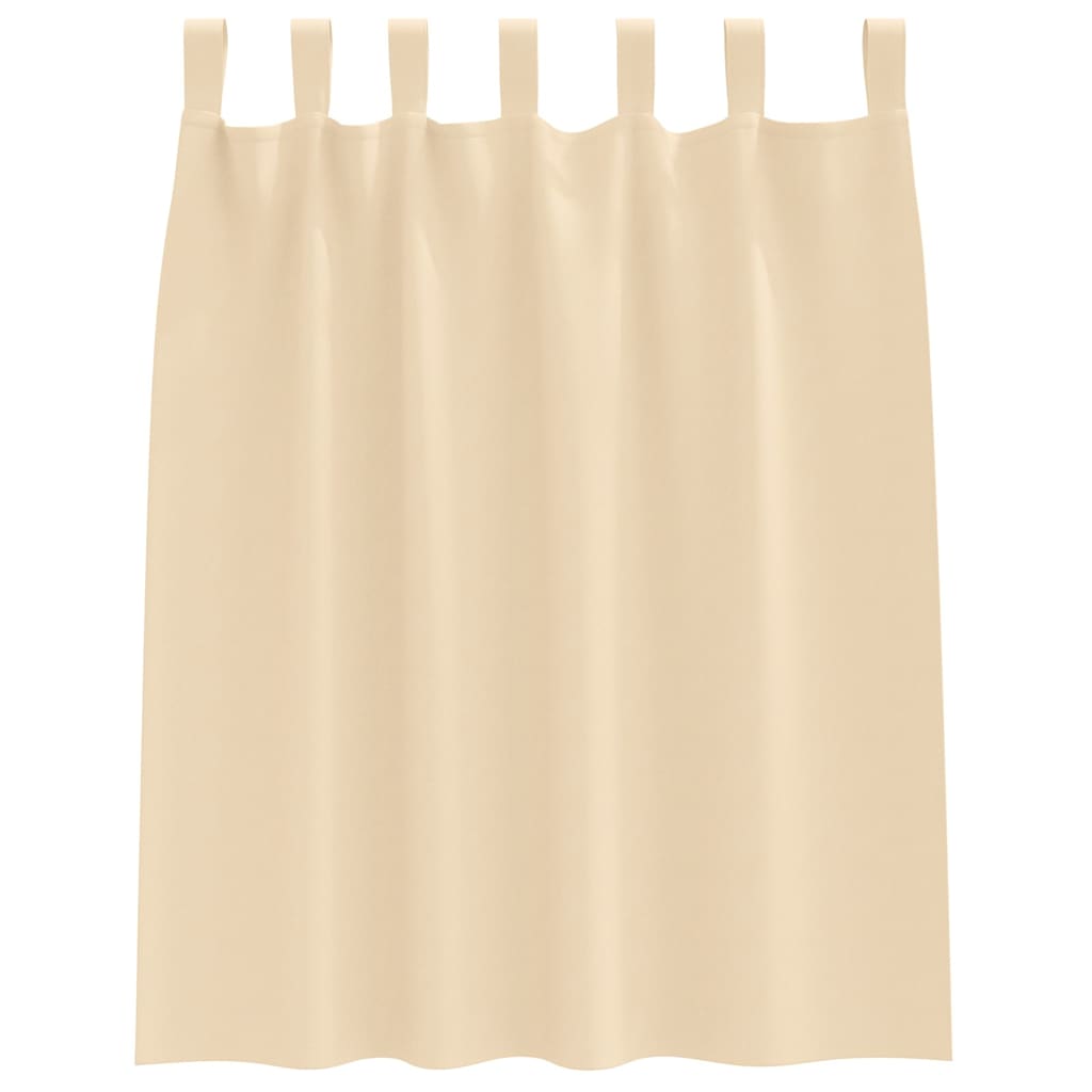 Blackout Curtains with Rings 2 pcs Cream 140 x 140 cm Polyester