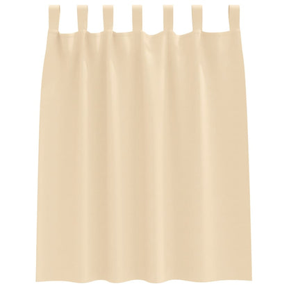 Blackout Curtains with Rings 2 pcs Cream 140 x 140 cm Polyester