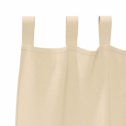 Blackout Curtains with Rings 2 pcs Cream 175 x 140 cm Polyester