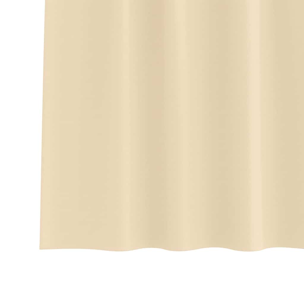 Blackout Curtains with Rings 2 pcs Cream 175 x 140 cm Polyester