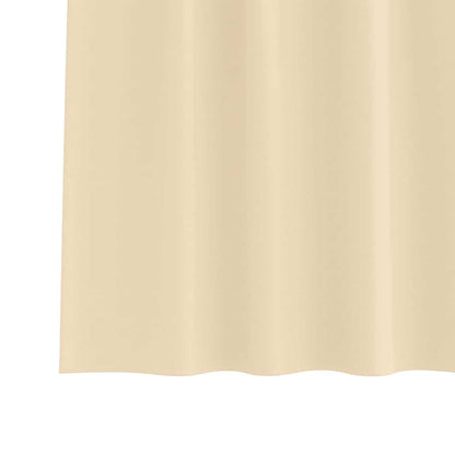 Blackout Curtains with Rings 2 pcs Cream 175 x 140 cm Polyester