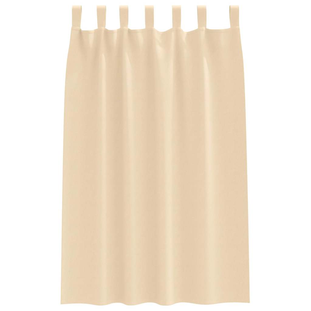 Blackout Curtains with Rings 2 pcs Cream 175 x 140 cm Polyester
