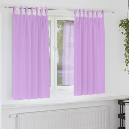 Blackout Curtains with Rings 2 pcs Purple 175 x 140 cm