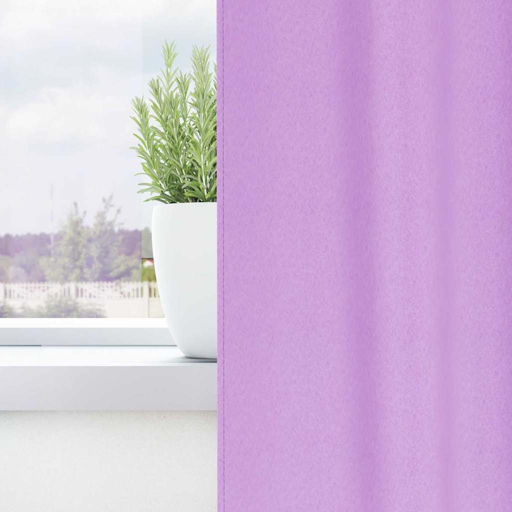 Blackout Curtains with Rings 2 pcs Purple 225 x 140 cm