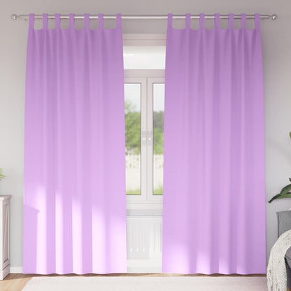 Blackout Curtains with Rings 2 pcs Purple 225 x 140 cm