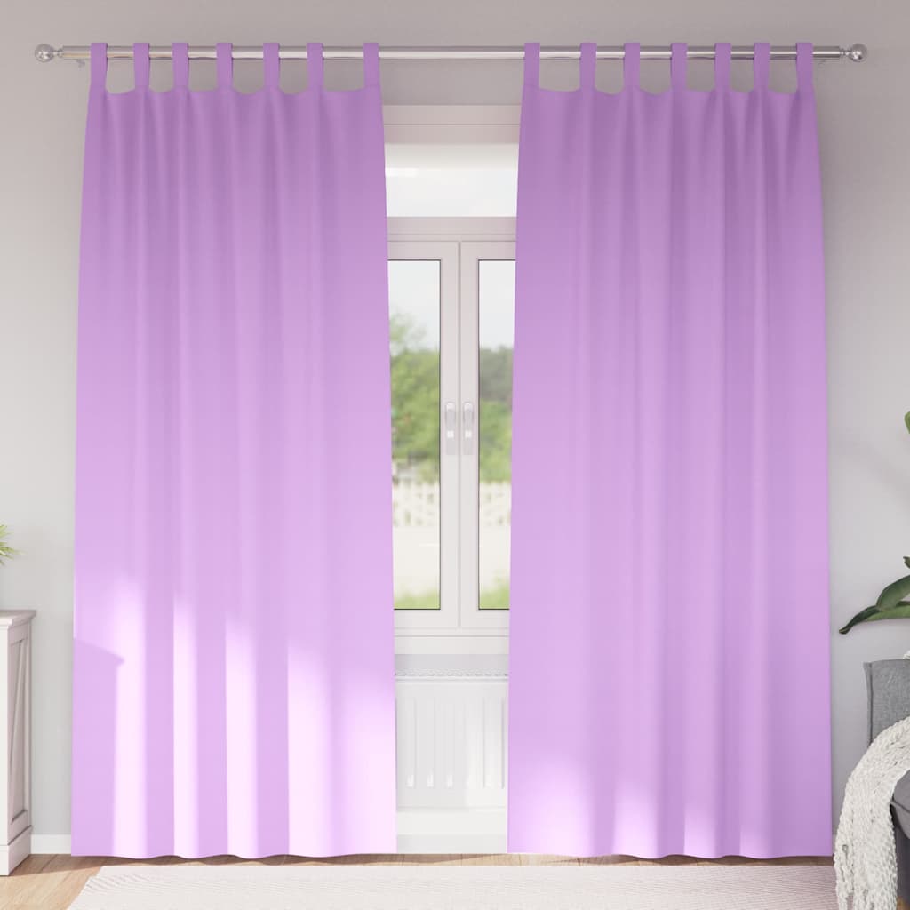 Blackout Curtains with Rings 2 pcs Purple 245 x 140 cm