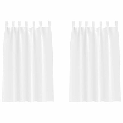 Blackout Curtains with Rings 2 pcs Pure White 175 x 140 cm