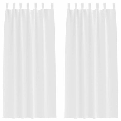 Blackout Curtains with Rings 2 pcs Pure White 225 x 140 cm