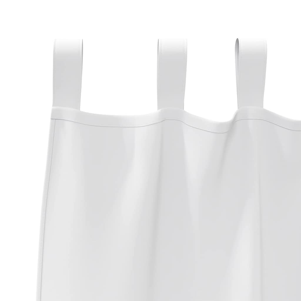 Blackout Curtains with Rings 2 pcs Pure White 245 x 140 cm