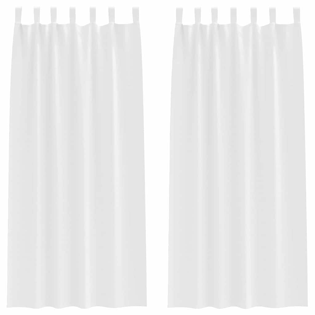 Blackout Curtains with Rings 2 pcs Pure White 245 x 140 cm