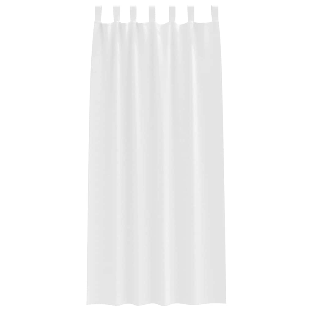 Blackout Curtains with Rings 2 pcs Pure White 245 x 140 cm