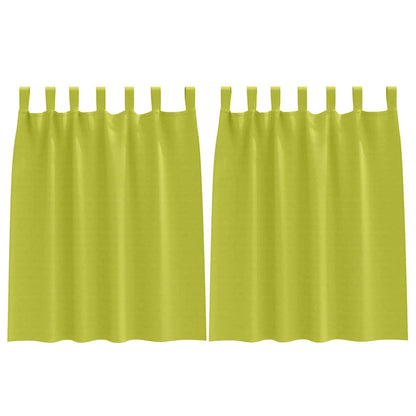 Blackout Curtains with Rings 2 pcs Green 140 x 140 cm Polyester