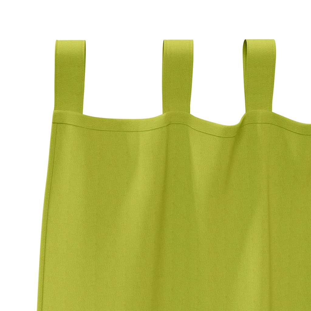 Blackout Curtains with Rings 2 pcs Green 245 x 140 cm Polyester