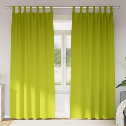 Blackout Curtains with Rings 2 pcs Green 260 x 140 cm Polyester