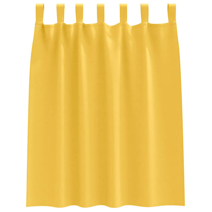 Blackout Curtains with Rings 2 pcs Mustard Yellow 140 x 140 cm