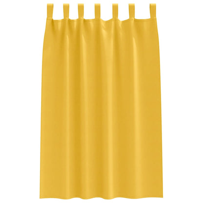 Blackout Curtains with Rings 2 pcs Mustard Yellow 175 x 140 cm