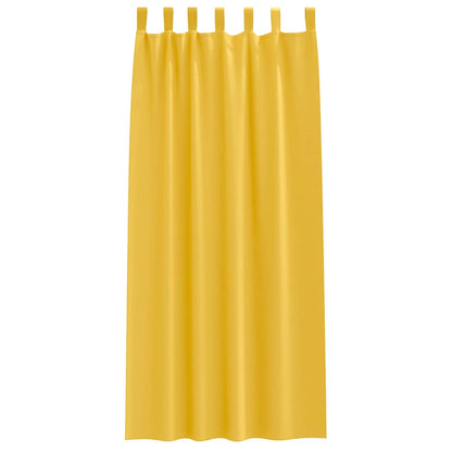Blackout Curtains with Rings 2 pcs Mustard Yellow 245 x 140 cm