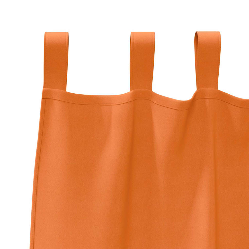 Blackout Curtains with Rings 2 pcs Bright Orange 175 x 140 cm