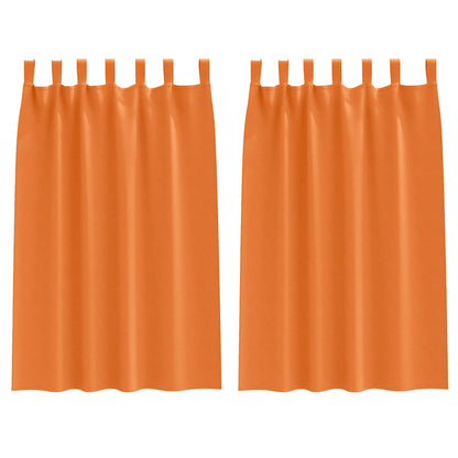 Blackout Curtains with Rings 2 pcs Bright Orange 175 x 140 cm