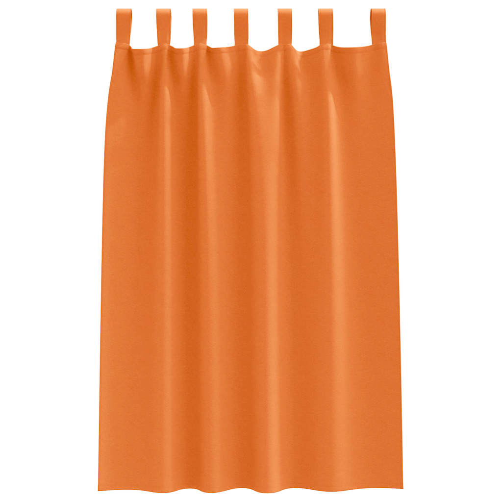 Blackout Curtains with Rings 2 pcs Bright Orange 175 x 140 cm